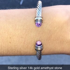 NWOT David Yurman bracelet 14k gold amethyst stone